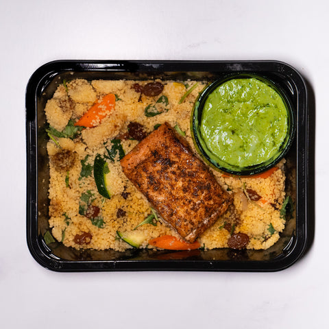 Moroccan Spiced Salmon with Vegetable Couscous