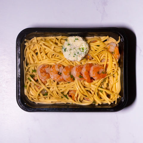 Shrimp Scampi with Spaghetti and Herb-Butter