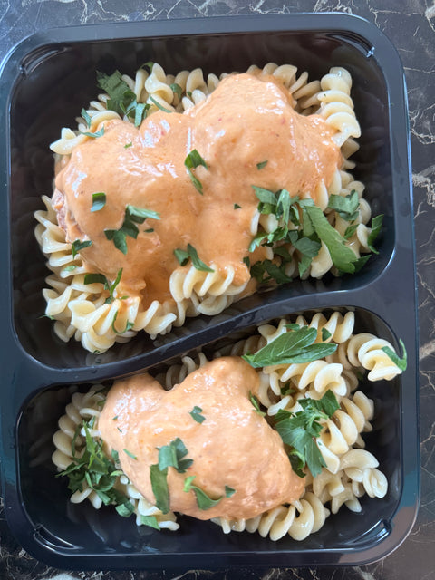 Jamaican Curry Chicken Meatball with pasta